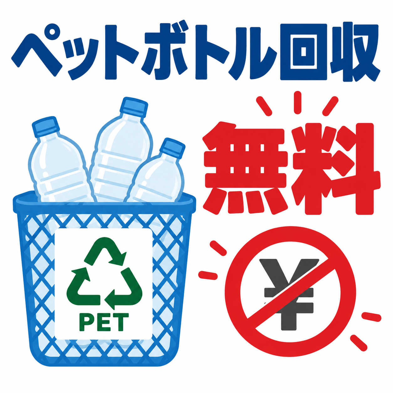 ペットボトル回収は無料